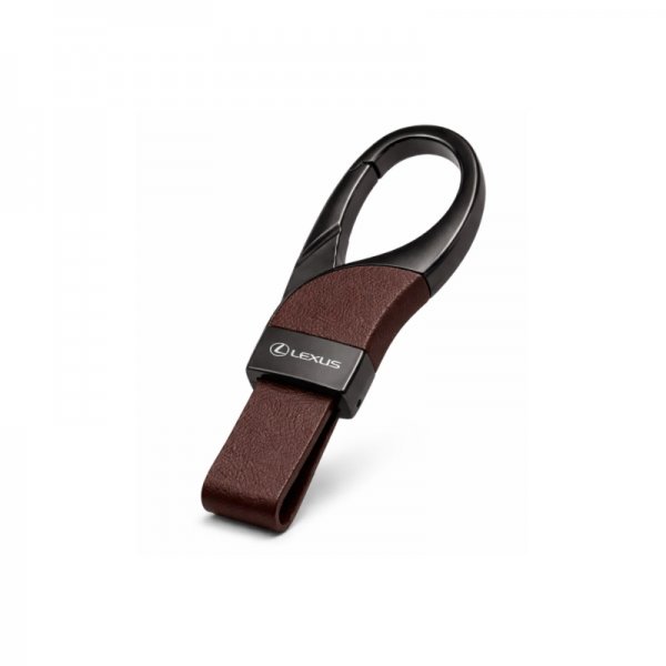 Lexus Metal & Leather Keychain Slider