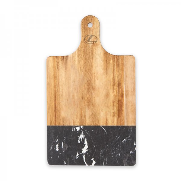 Black Marble And Wood Cutting Board